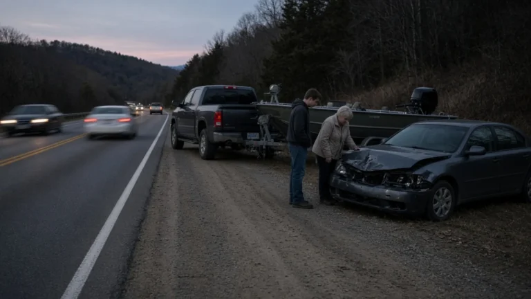 Columbia, Kentucky accident scene