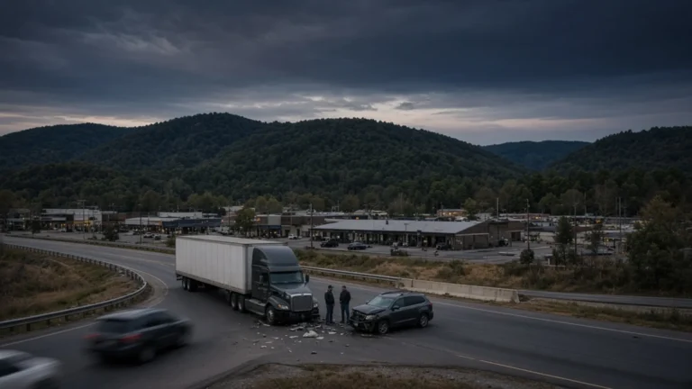 Corbin, Kentucky accident scene