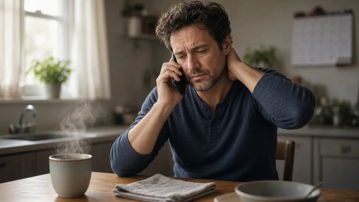Person with neck pain calls a doctor days after a crash, avoiding gaps in treatment that hurt Kentucky claims.