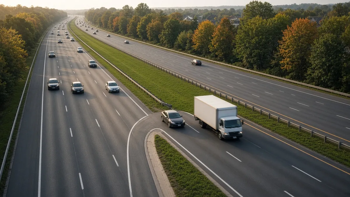Commuter traffic merges on a six-lane stretch of I-265, where a Gene Snyder accident can happen fast.
