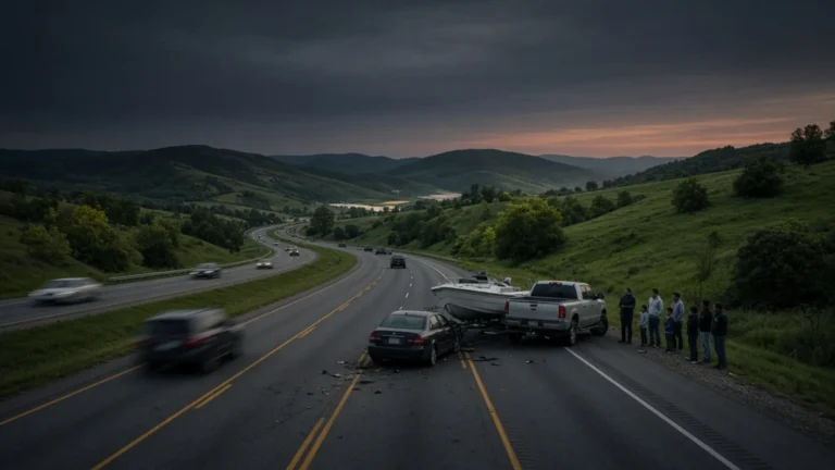 Glasgow, Kentucky accident scene