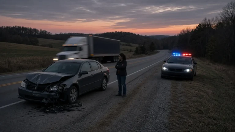 Leitchfield, Kentucky accident scene