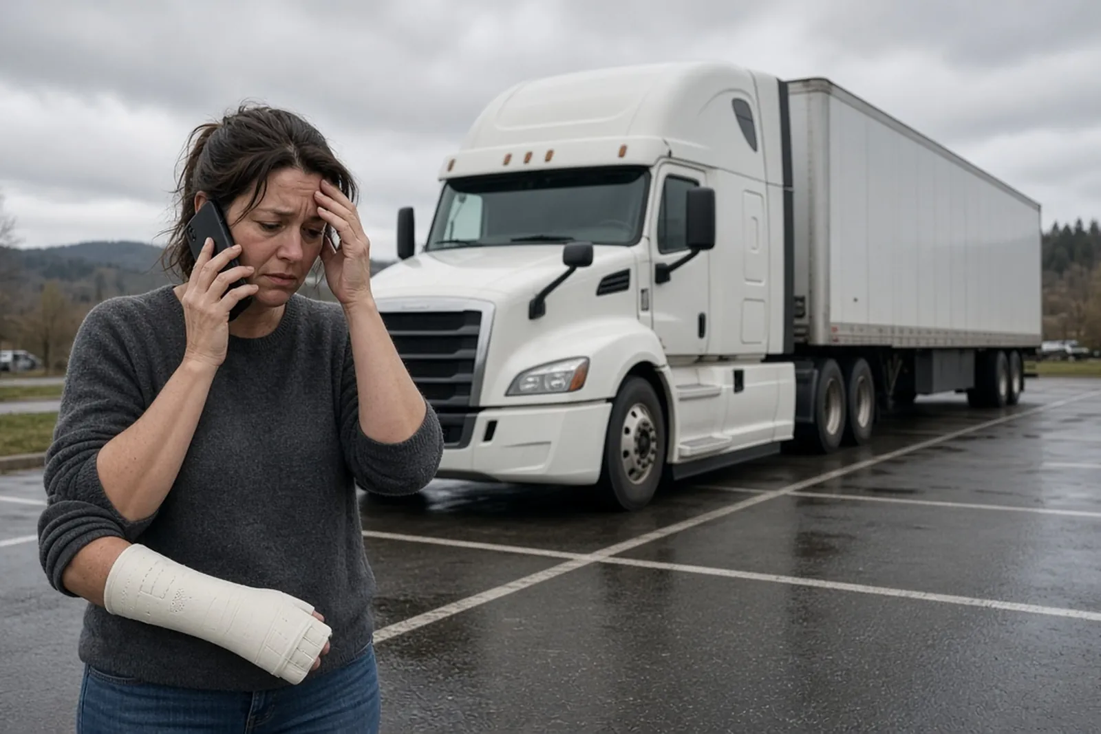 MCS-90 endorsement: a woman injured in a truck crash calls about the trucking company's insurance.