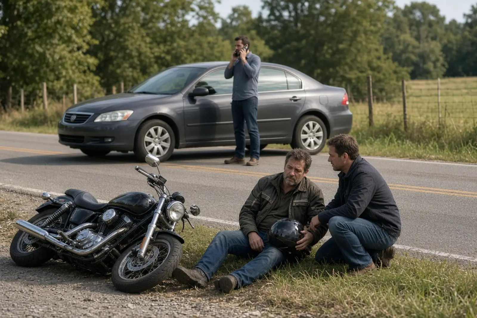 Motorcycle wreck