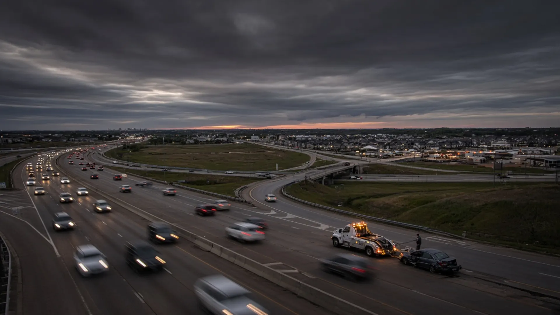 Mount Washington, KY personal injury lawyer — Crash in heavy commuter traffic on a busy highway near Mount Washington