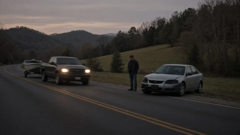 Taylorsville, Kentucky accident scene
